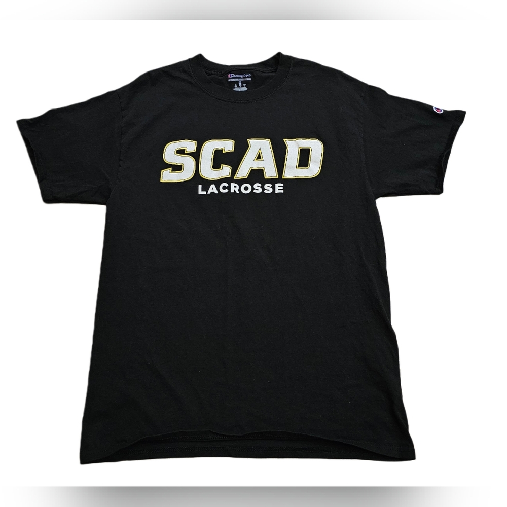 SCAD Lacrosse Savannah School of Art and Design Black Champion T-Shirt Medium